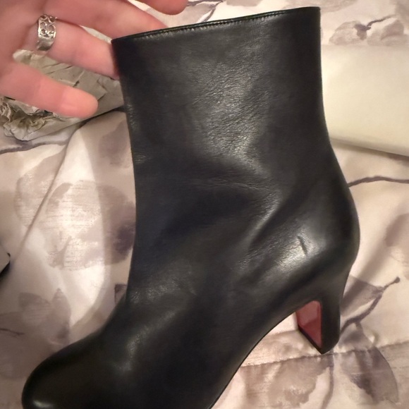 Christian Louboutin Black and Red Ankle Boots - Picture 13 of 14